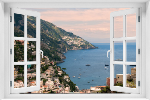 Fototapeta Naklejka Na Ścianę Okno 3D - Positano village, from Amalfi Coast, Italy