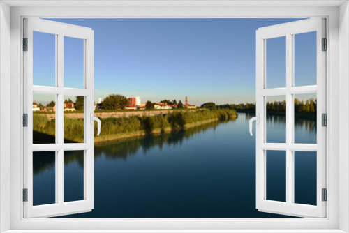 Fototapeta Naklejka Na Ścianę Okno 3D - Latisana - widok z mostu na rzece Fiume Tagliamento