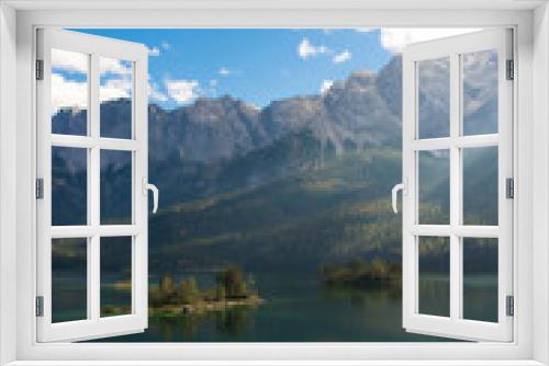 Fototapeta Naklejka Na Ścianę Okno 3D - See vor der Zugspitze