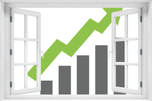 Graph chart economic icon. Money business increase design.