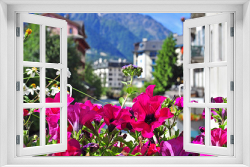 Fototapeta Naklejka Na Ścianę Okno 3D - Summer flowers in Chamonix