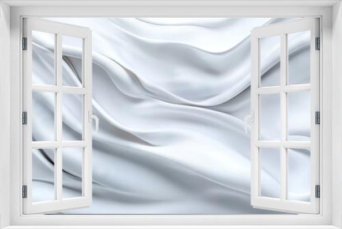   White cloth with wave design on top & bottom