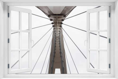 Fototapeta Naklejka Na Ścianę Okno 3D - metal structure in voltage under a bridge