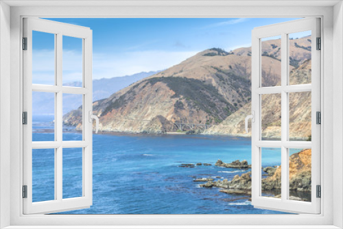 Fototapeta Naklejka Na Ścianę Okno 3D - California coastline along Pacific Coast Highway, USA.