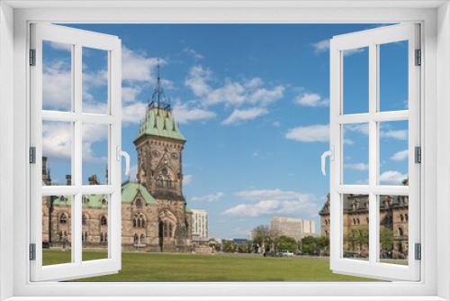 Fototapeta Naklejka Na Ścianę Okno 3D - The East Block and Langevin Block on Parliament Hill Ottawa Ontario Canada
