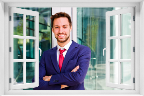 Portrait of an handsome businessman outdoor