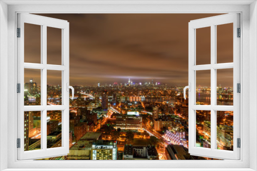 Fototapeta Naklejka Na Ścianę Okno 3D - New York City Skyline View