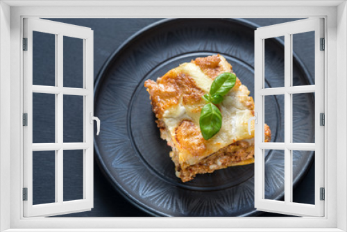 Fototapeta Naklejka Na Ścianę Okno 3D - Lasagna with pesto