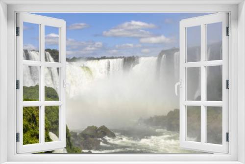 Fototapeta Naklejka Na Ścianę Okno 3D - Close to Devil's Throat at Iguazu Falls,  Brazil