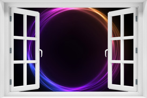 Fototapeta Naklejka Na Ścianę Okno 3D - Colorful Glowing Rings - vector eps10 abstract background
