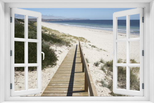 Fototapeta Naklejka Na Ścianę Okno 3D - ramp to beach