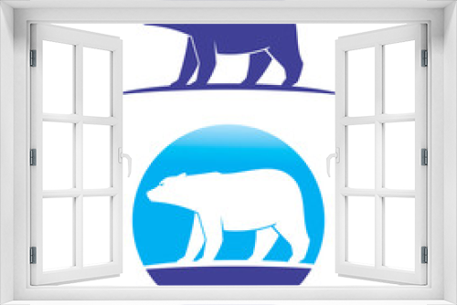Fototapeta Naklejka Na Ścianę Okno 3D - Logo Bear Vector Editable