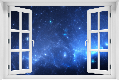 Fototapeta Naklejka Na Ścianę Okno 3D - Blue Nebula in Deep Space