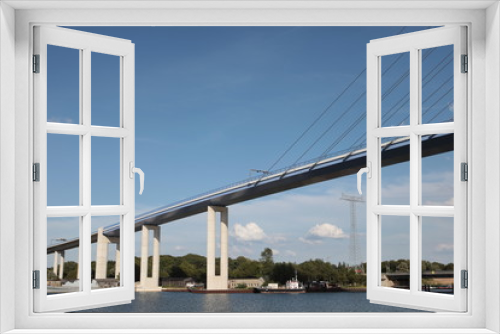 Fototapeta Naklejka Na Ścianę Okno 3D - Strelasundbrücke zwischen Stralsund und Rügen