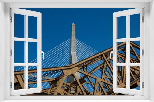 Fototapeta Naklejka Na Ścianę Okno 3D - Leonard P. Zakim Bunker Hill Memorial Bridge
