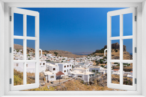 Fototapeta Naklejka Na Ścianę Okno 3D - Lindos Panorama