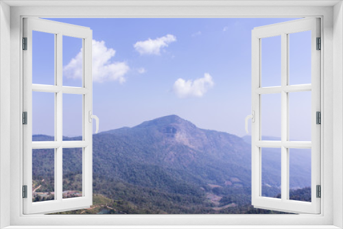 Fototapeta Naklejka Na Ścianę Okno 3D - mountain with sky in doi inthanon, Chiangmai Thailand