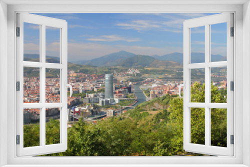 Fototapeta Naklejka Na Ścianę Okno 3D - Spain, Bilbao, View of city from above