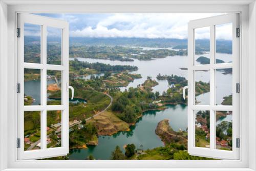 Fototapeta Naklejka Na Ścianę Okno 3D - Aerial view of Guatape in Antioquia, Colombia