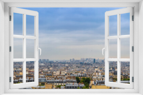 Fototapeta Naklejka Na Ścianę Okno 3D - View of Paris skyline