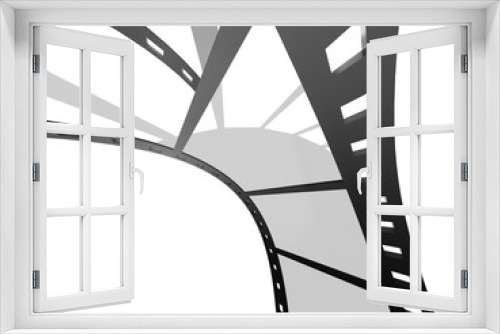Fototapeta Naklejka Na Ścianę Okno 3D - Blank film strip isolated on a white background