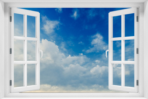 Fototapeta Naklejka Na Ścianę Okno 3D - Cloudy blue sky abstract background, 3d illustration