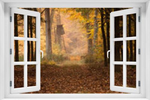 Fototapeta Naklejka Na Ścianę Okno 3D - Herbstloch