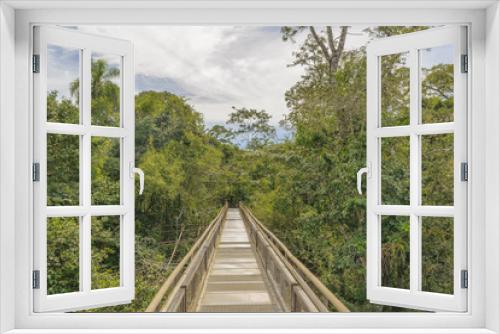Fototapeta Naklejka Na Ścianę Okno 3D - Bridge at Iguazu Park Argentinian Border