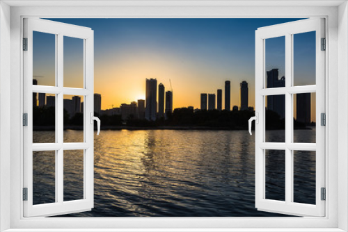 Fototapeta Naklejka Na Ścianę Okno 3D - Skyscrapers in Sharjah city.UAE.