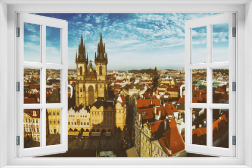 Fototapeta Naklejka Na Ścianę Okno 3D - Old Town Square, Prague