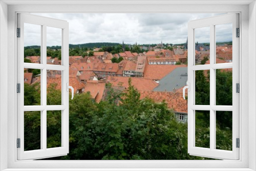 Fototapeta Naklejka Na Ścianę Okno 3D - Cityscape of  medieval city Quedlinburg in Germany.