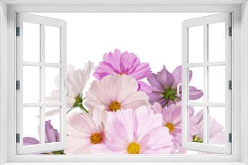 Fototapeta Naklejka Na Ścianę Okno 3D - Beautiful bouquet pink flowers garden on white 