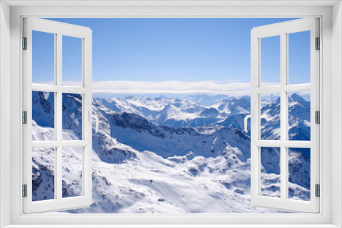 Fototapeta Naklejka Na Ścianę Okno 3D - Landscape of Mountains under snow