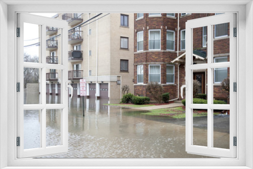 Fototapeta Naklejka Na Ścianę Okno 3D - Flooded Homes Outdoors