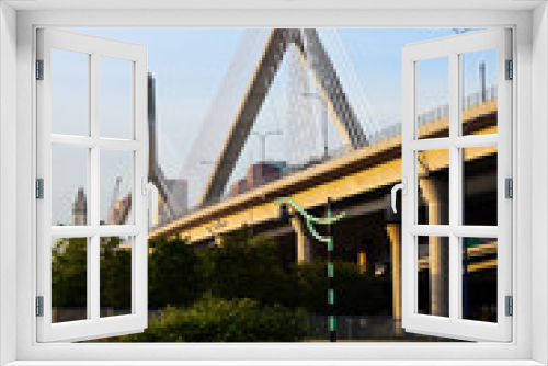 Fototapeta Naklejka Na Ścianę Okno 3D - The Leonard P. Zakim Bunker Hill Memorial Bridge