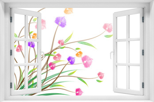 Fototapeta Naklejka Na Ścianę Okno 3D - Floral vintage background.