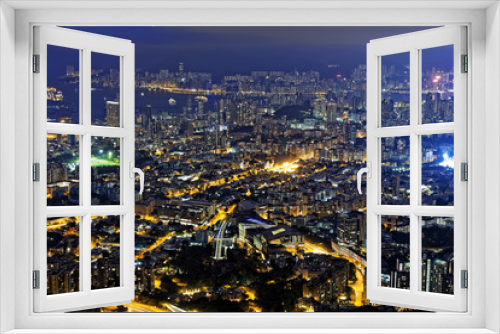Fototapeta Naklejka Na Ścianę Okno 3D - Hong Kong Night