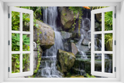 Fototapeta Naklejka Na Ścianę Okno 3D - Water fall in garden