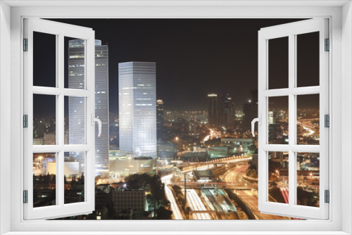 Fototapeta Naklejka Na Ścianę Okno 3D - Tel Aviv at Night