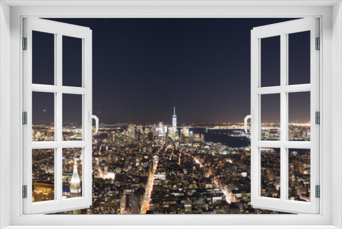 Fototapeta Naklejka Na Ścianę Okno 3D - New York Manhattan
