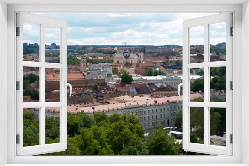 Fototapeta Naklejka Na Ścianę Okno 3D - View from the Castle Hill in old Vilnius, Lithuania