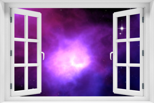 Fototapeta Naklejka Na Ścianę Okno 3D - purple nebula