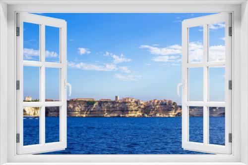 Fototapeta Naklejka Na Ścianę Okno 3D - View of beautiful city of Bonifacio from boat, Corsica, France