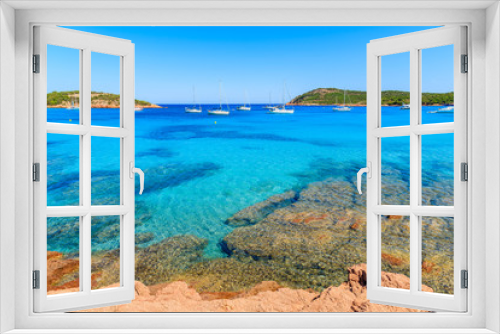 Fototapeta Naklejka Na Ścianę Okno 3D - Beautiful coast of Corsica island with azure crystal clear sea w