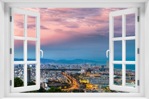Fototapeta Naklejka Na Ścianę Okno 3D - Panoramic view of Barcelona