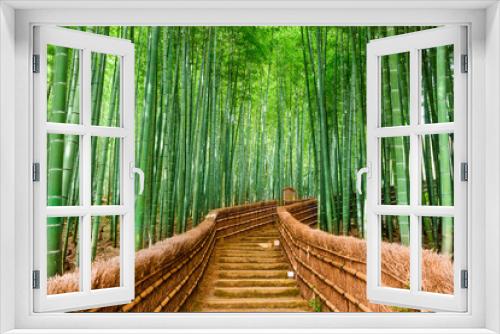Fototapeta Naklejka Na Ścianę Okno 3D - Kyoto, Japan Bamboo Forest