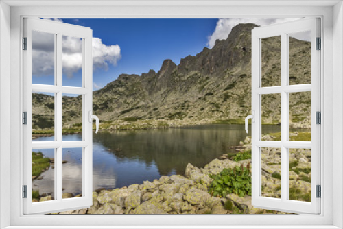 Fototapeta Naklejka Na Ścianę Okno 3D - Mountain Lake and Dzhangal peak, Pirin Mountain, Bulgaria