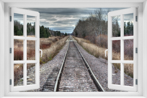 Fototapeta Naklejka Na Ścianę Okno 3D - Train track.