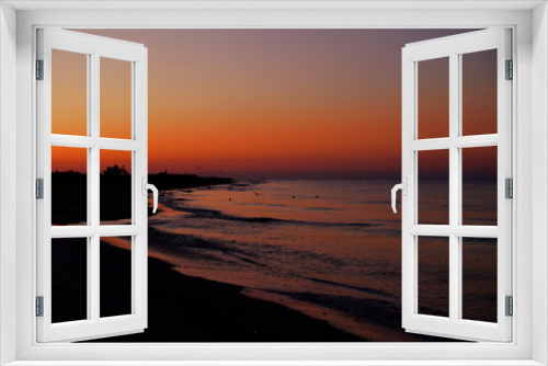 Fototapeta Naklejka Na Ścianę Okno 3D - Beautiful sunset on seascape