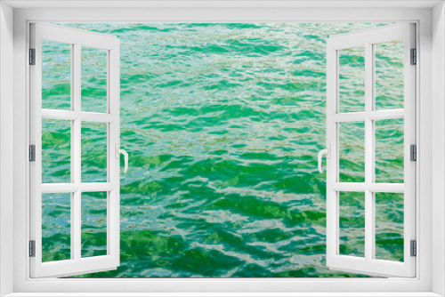 Fototapeta Naklejka Na Ścianę Okno 3D - light green water ripple background